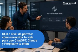GEO a nivel de párrafo: cómo reescribir tu web para que ChatGPT, Claude y Perplexity te citen