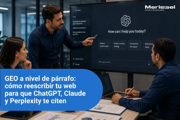 GEO a nivel de párrafo: cómo reescribir tu web para que ChatGPT, Claude y Perplexity te citen