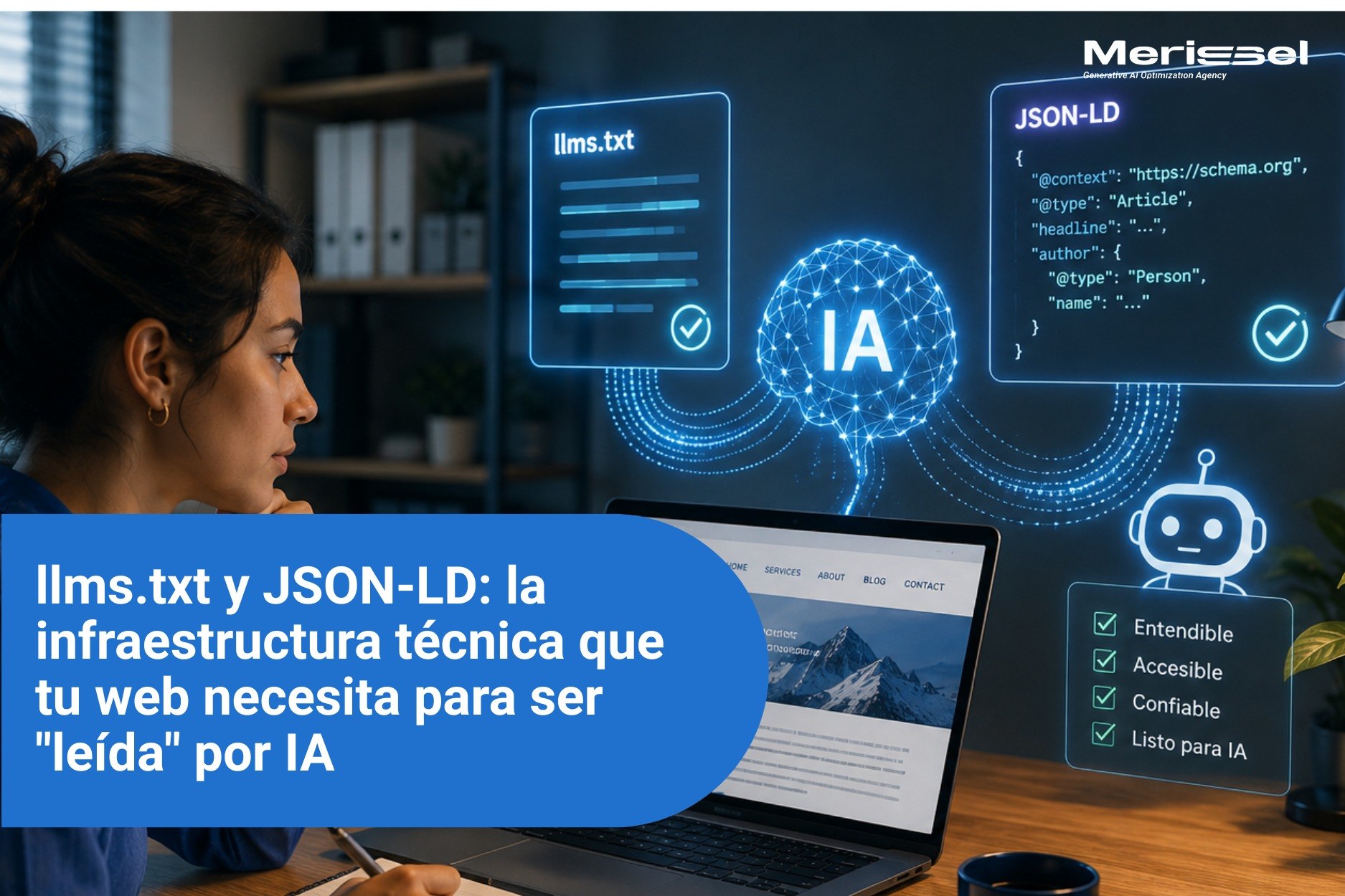 Llms.txt y JSON-LD: la infraestructura técnica que tu web necesita para ser «leída» por IA